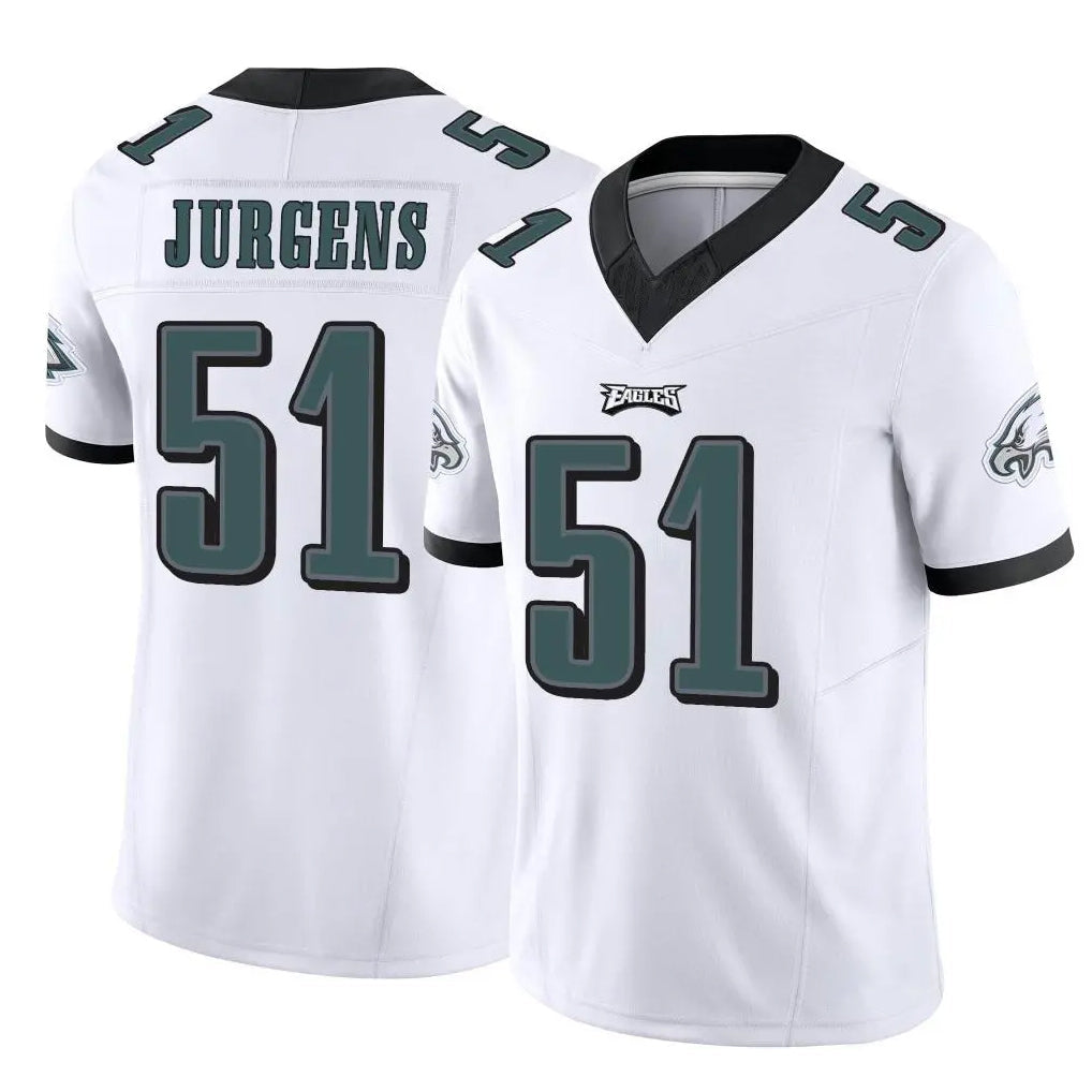 Cooneas P.Eagles #51 Cam Jurgens Player White Limited Vapor F.U.S.E. Home Game Stitched Jerseys
