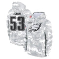 Cooneas P.Eagles #53 Zack Baun Player Arctic Camo Salute to Service Pullover Hoodies Limited Game Stitched Jerseys