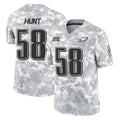 Cooneas P.Eagles #58 Jalyx Hunt Player Arctic Camo Salute to Service Limited Game Stitched Jerseys