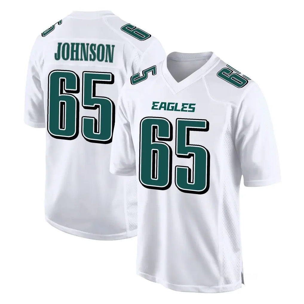 Cooneas P.Eagles #65 Lane Johnson Player White Tundra Fashion Home Game Stitched Jerseys