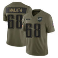 Cooneas P.Eagles #68 Jordan Mailata Player Olive 2025 Salute To Service Limited Stitched Jerseys