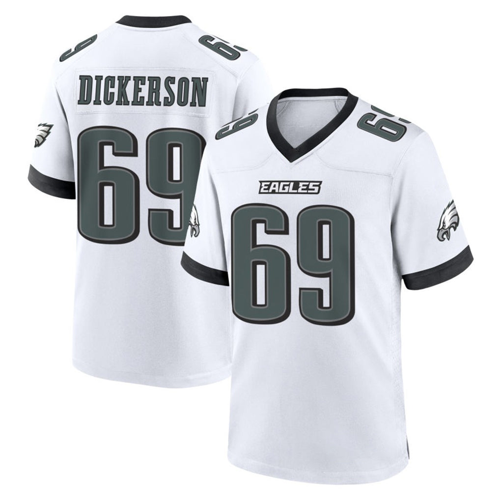 Cooneas P.Eagles #69 Landon Dickerson Player White Game Home Stitched Jerseys