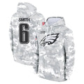 Cooneas P.Eagles #6 DeVonta Smith Player Arctic Camo Salute to Service Pullover Hoodies Limited Game Stitched Jerseys