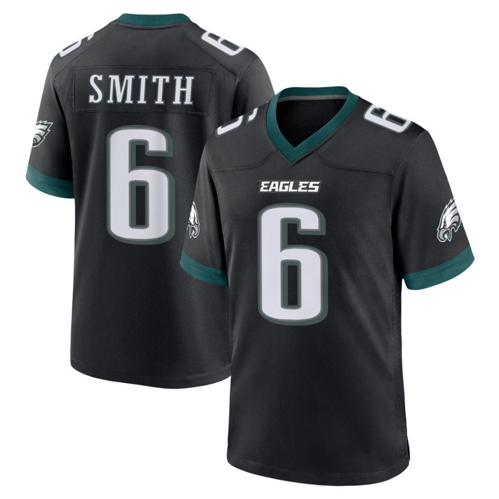 Cooneas P.Eagles #6 DeVonta Smith Player Black Game Home Stitched Jerseys