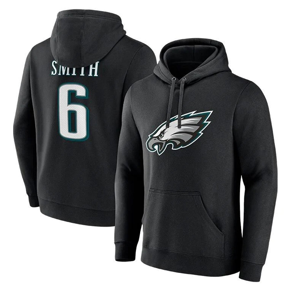 Cooneas P.Eagles #6 DeVonta Smith Player Black Pullover Hoodies Home Game Stitched Jerseys