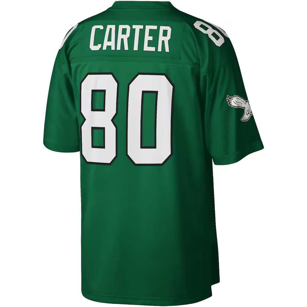 Cooneas P.Eagles #80 Cris Carter Mitchell & Ness Kelly Green Legacy Replica Jersey