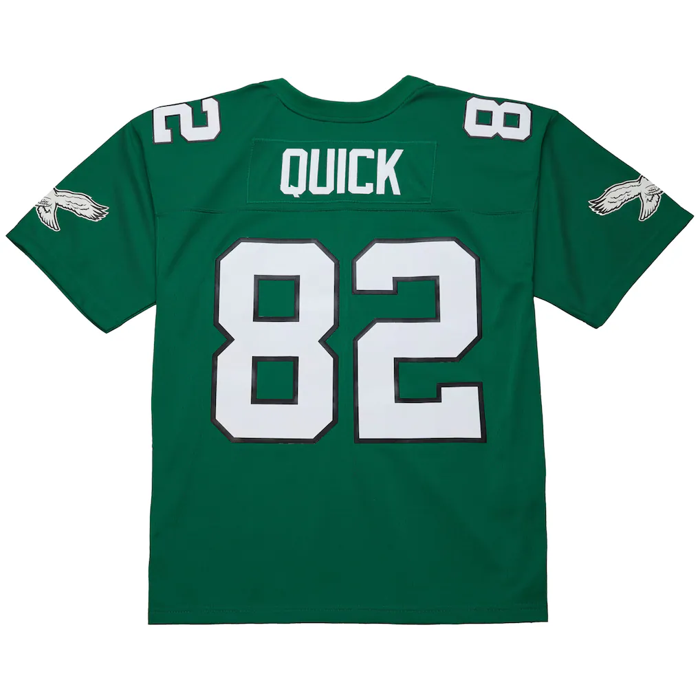 Cooneas P.Eagles #82 Mike Quick Mitchell & Ness Kelly Green Legacy Replica Jersey