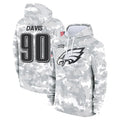 Cooneas P.Eagles #90 Jordan Davis Player Arctic Camo Salute to Service Pullover Hoodies Limited Game Stitched Jerseys