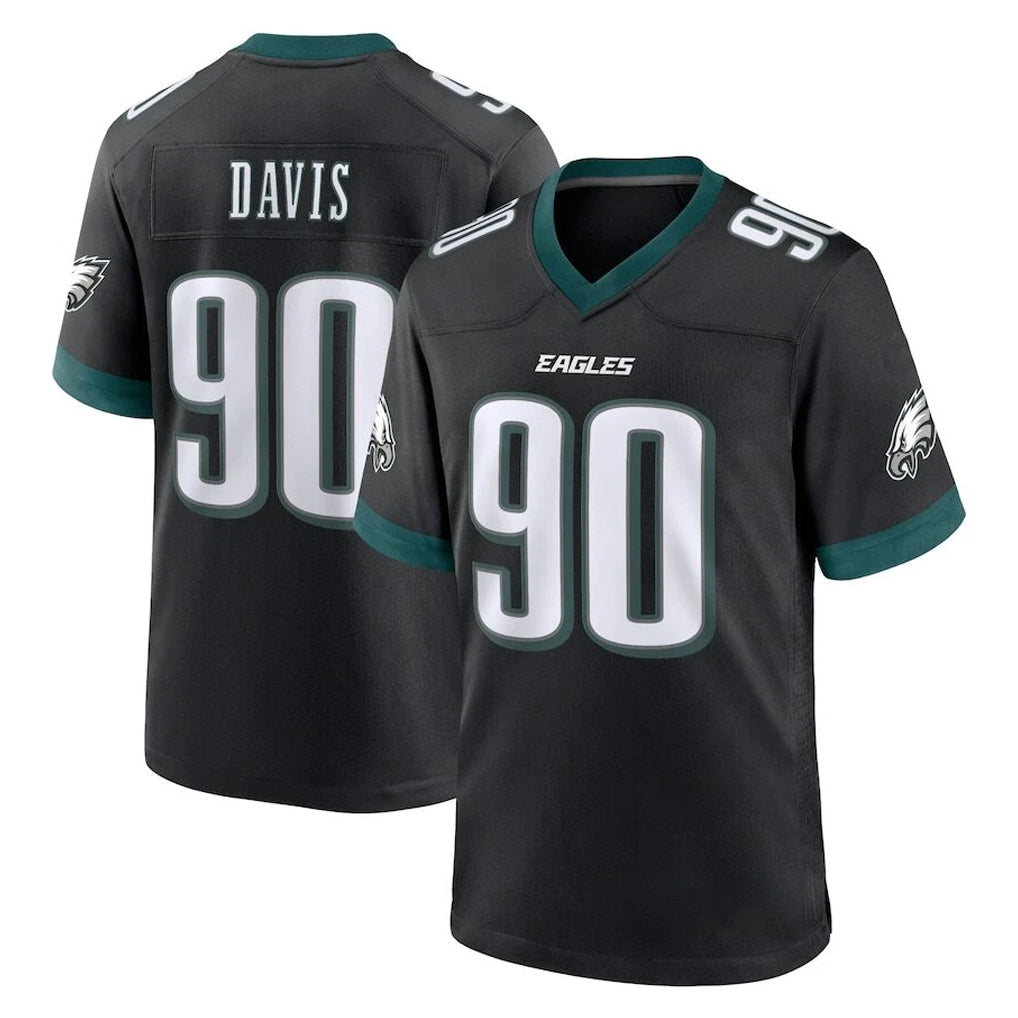 Cooneas P.Eagles #90 Jordan Davis Player Black Game Home Stitched Jerseys