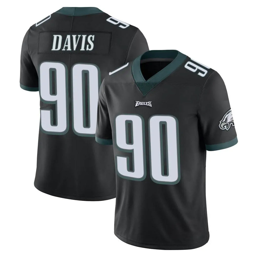 Cooneas P.Eagles #90 Jordan Davis Player Black Limited Vapor Untouchable Home Game Stitched Jerseys