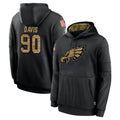 Cooneas P.Eagles #90 Jordan Davis Player Black Salute to Service Hoodies Limited Game Stitched Jerseys