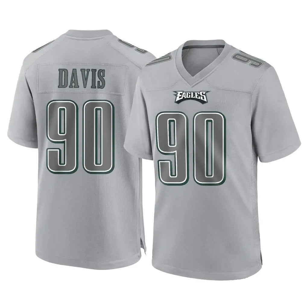 Cooneas P.Eagles #90 Jordan Davis Player Gray Atmosphere Fashion Home Game Stitched Jerseys