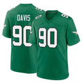 Cooneas P.Eagles #90 Jordan Davis Player Green Kelly Alternate Home Game Stitched Jerseys