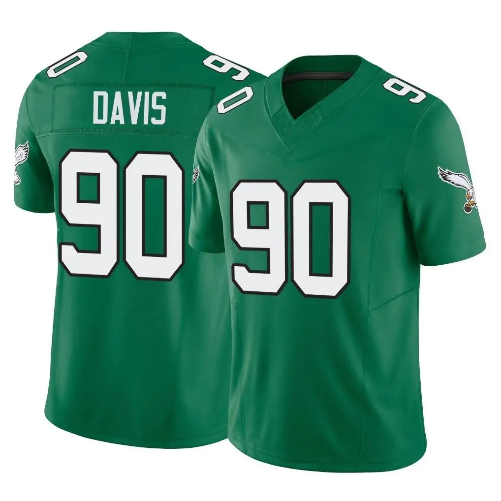Cooneas P.Eagles #90 Jordan Davis Player Green Kelly Alternate Vapor F.U.S.E. Home Game Stitched Jerseys