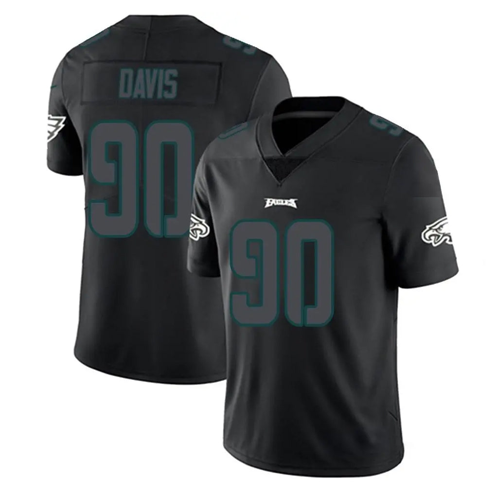 Cooneas P.Eagles #90 Jordan Davis Player Limited Black Impact Home Game Stitched Jerseys