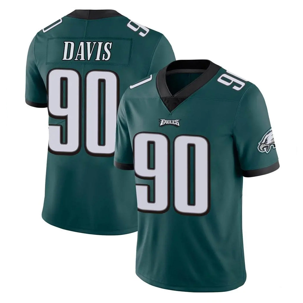 Cooneas P.Eagles #90 Jordan Davis Player Team Color Green Vapor Untouchable Home Game Stitched Jerseys