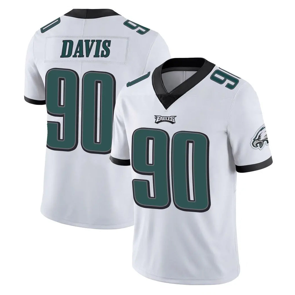 Cooneas P.Eagles #90 Jordan Davis Player White Limited Vapor Untouchable Home Game Stitched Jerseys
