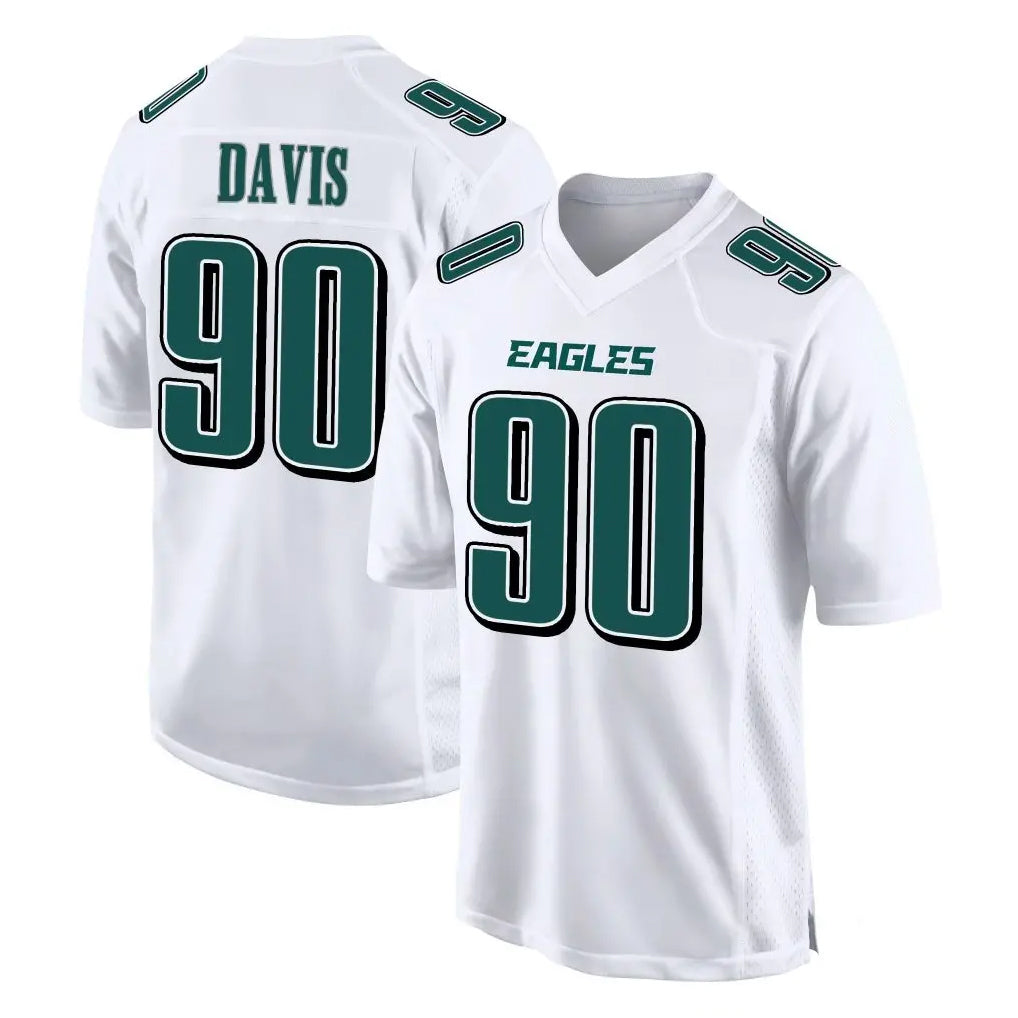 Cooneas P.Eagles #90 Jordan Davis Player White Tundra Fashion Home Game Stitched Jerseys