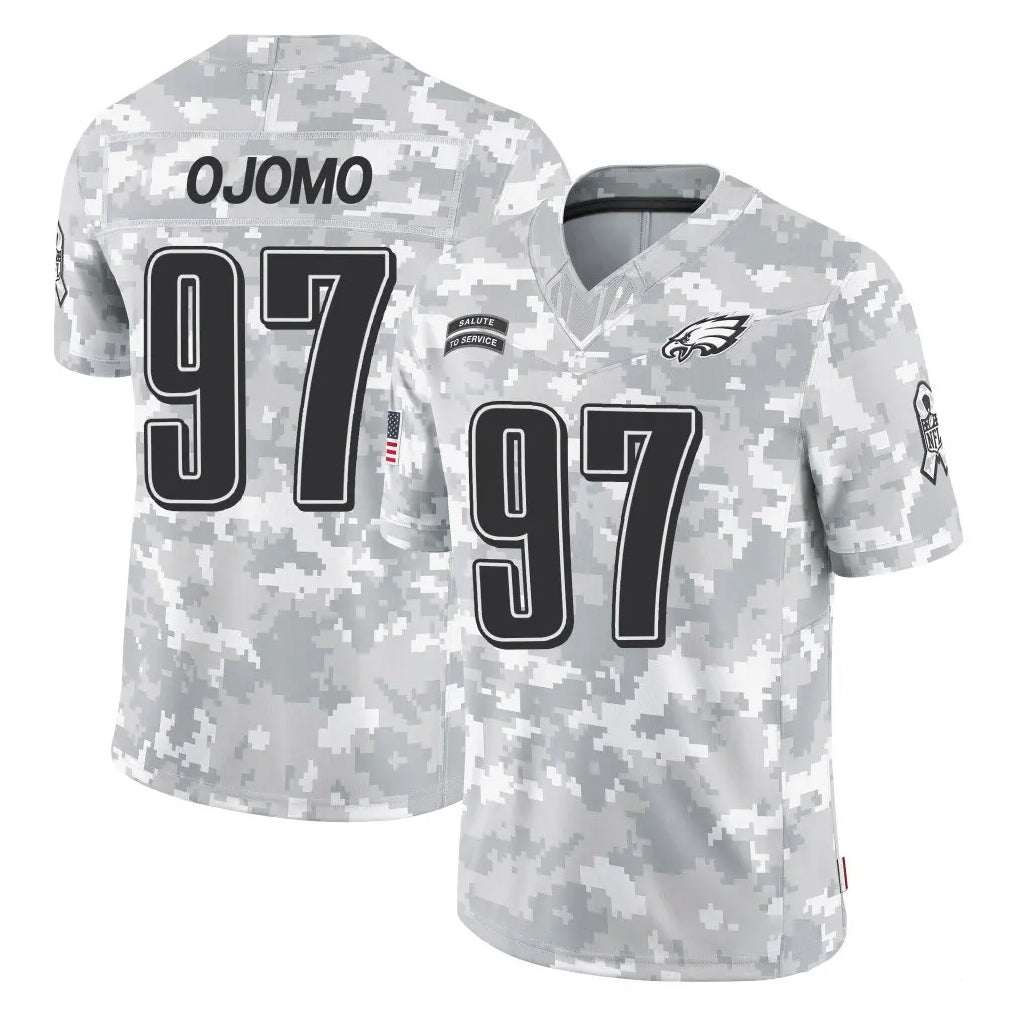 Cooneas P.Eagles #97 Moro Ojomo Player Arctic Camo Salute to Service Limited Game Stitched Jerseys
