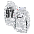 Cooneas P.Eagles #97 Moro Ojomo Player Arctic Camo Salute to Service Pullover Hoodies Limited Game Stitched Jerseys