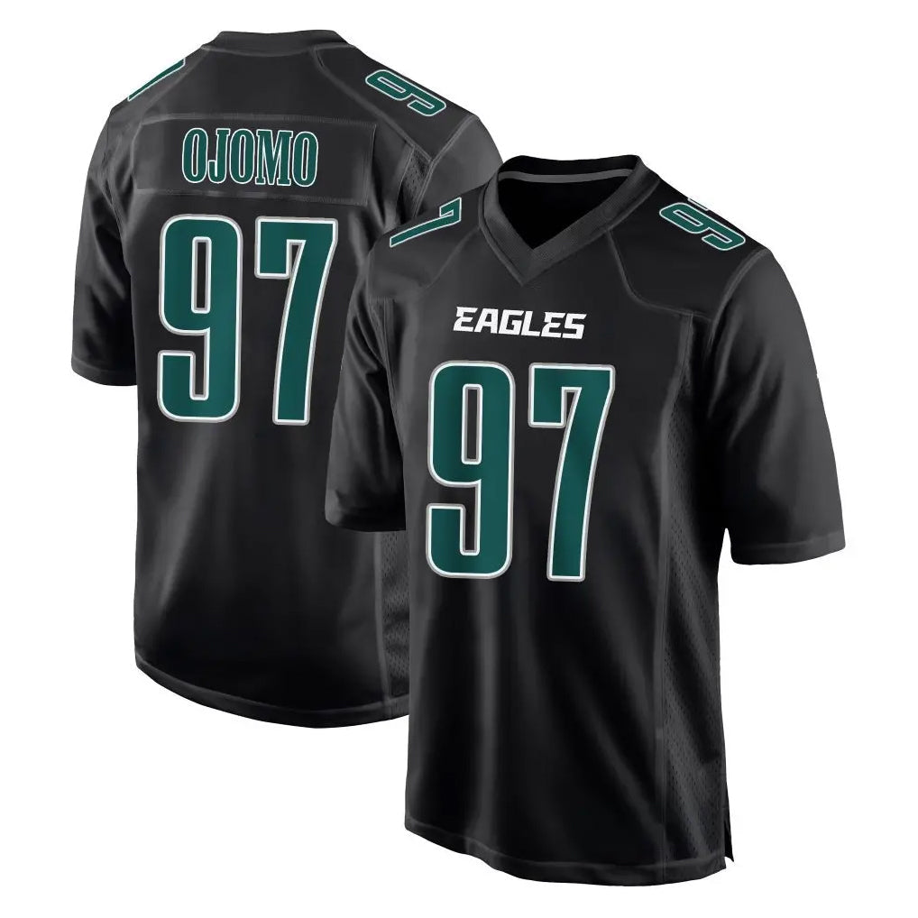 Cooneas P.Eagles #97 Moro Ojomo Player Carbon Black Fashion Home Game Stitched Jerseys