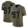 Cooneas P.Eagles #97 Moro Ojomo Player Olive 2025 Salute To Service Limited Stitched Jerseys