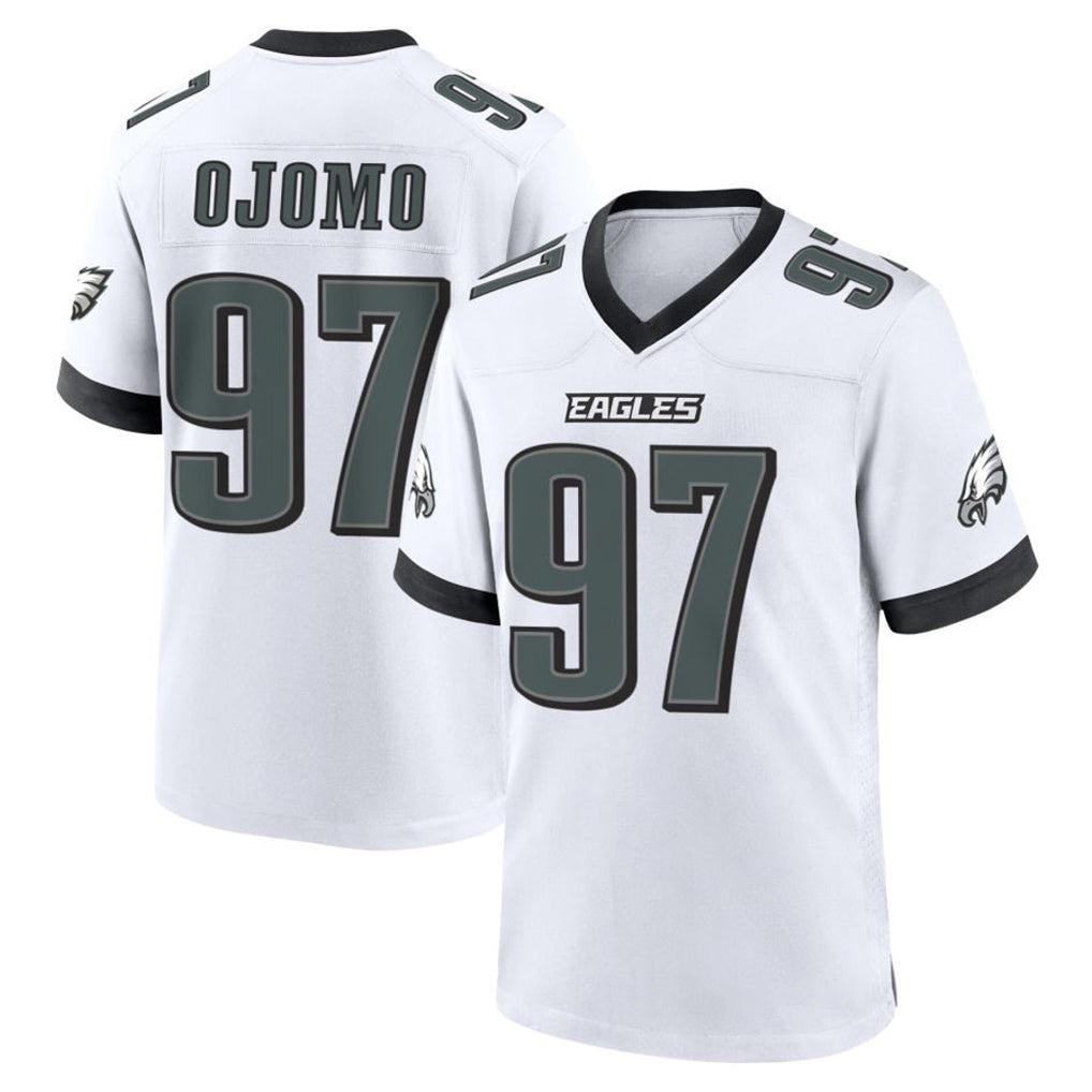 Cooneas P.Eagles #97 Moro Ojomo Player White Game Home Stitched Jerseys