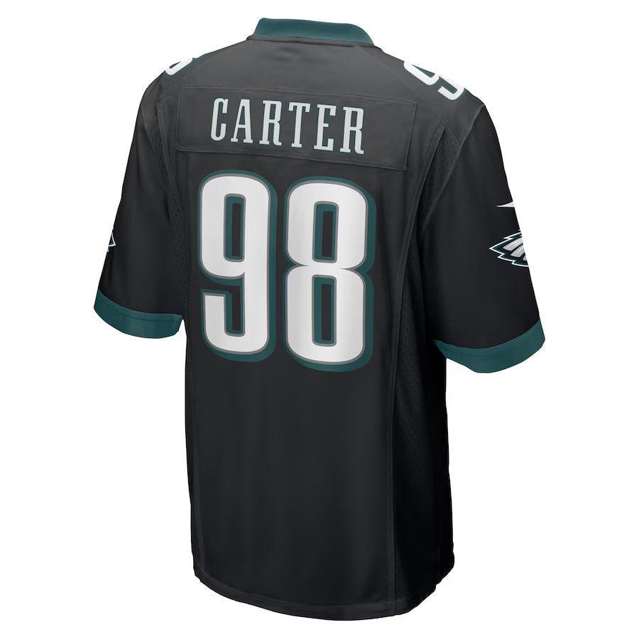 Cooneas P.Eagles #98 Jalen Carter Player Black Alternate Game Stitched Jerseys