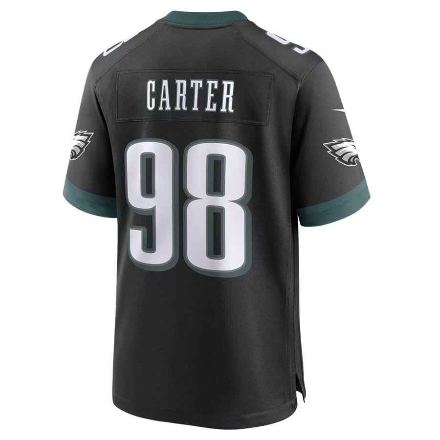 Cooneas P.Eagles #98 Jalen Carter Player Black Home Game Stitched Jerseys