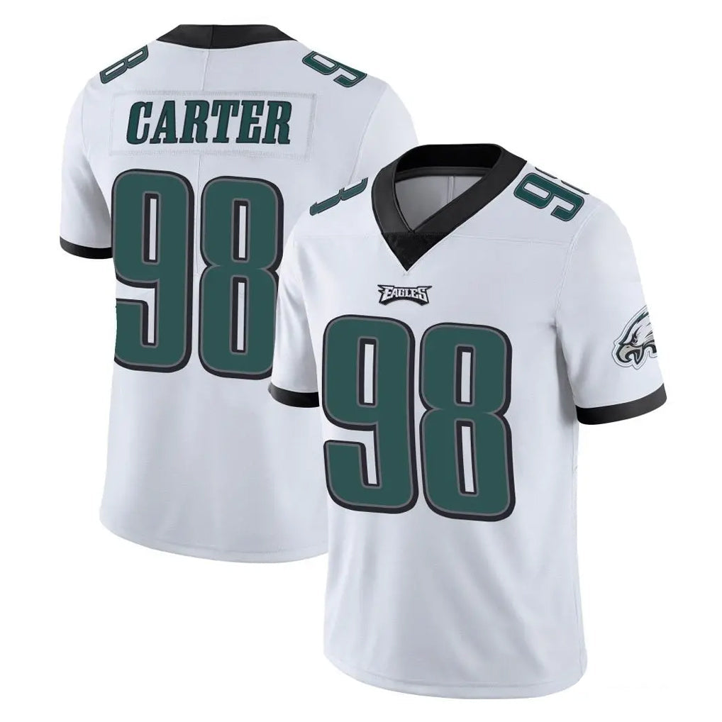 Cooneas P.Eagles #98 Jalen Carter Player White Limited Vapor Untouchable Home Game Stitched Jerseys
