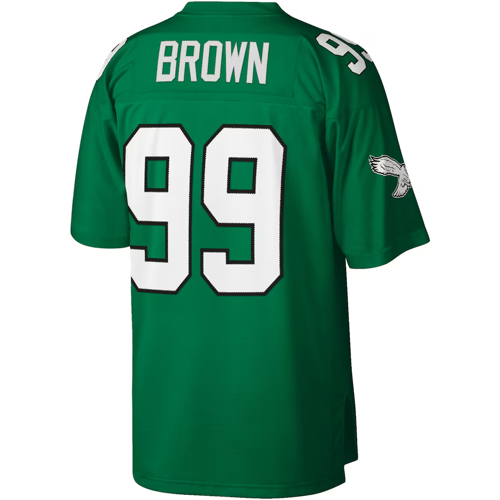 Cooneas P.Eagles #99 Jerome Brown Mitchell & Ness Kelly Green Legacy Replica Jersey