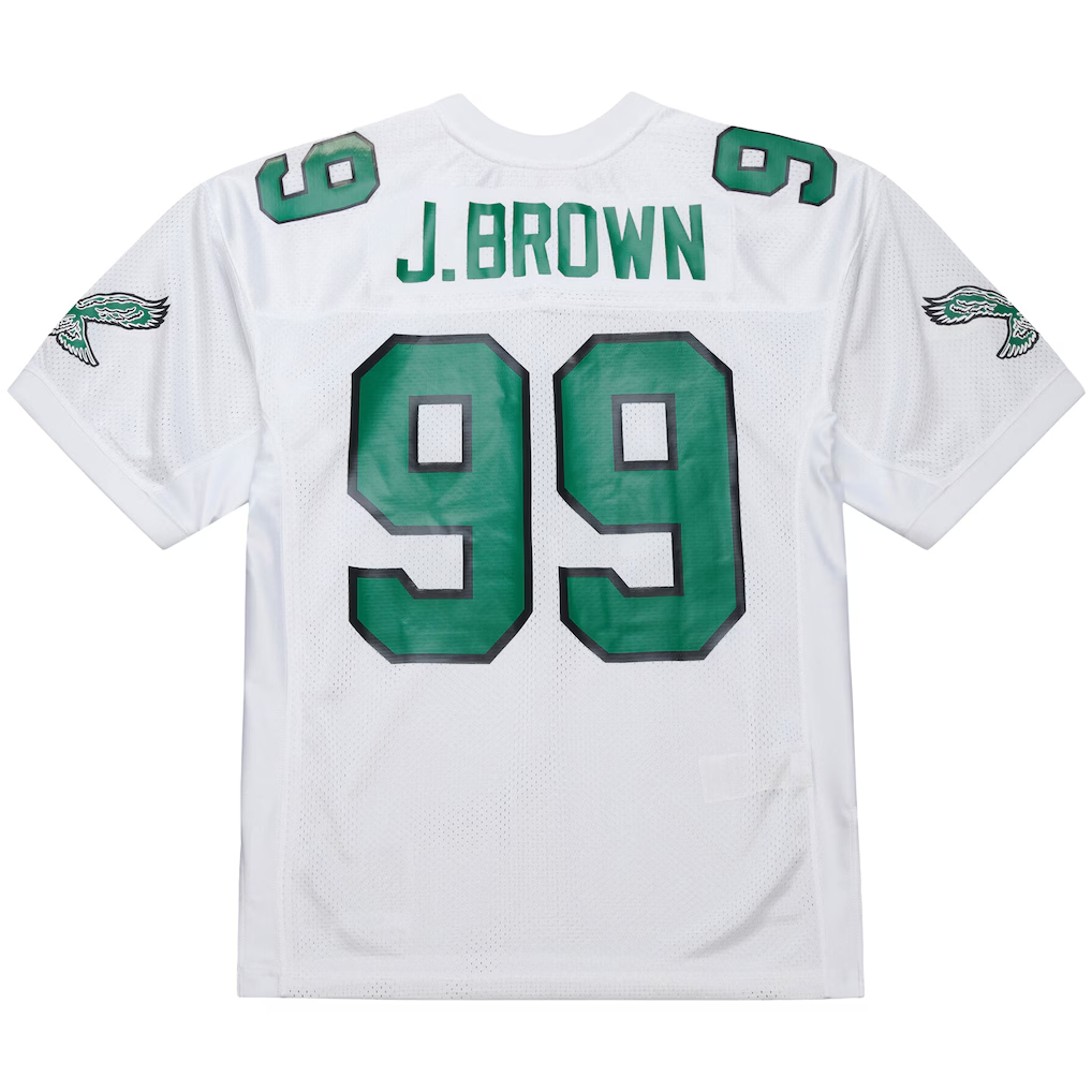 Cooneas P.Eagles #99 Jerome Brown Mitchell & Ness White 1991 Authentic Throwback Retired Player Jersey Stitched Puhic