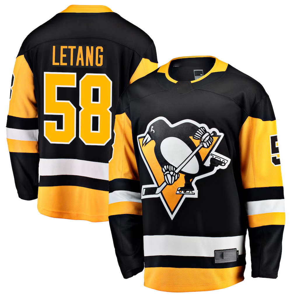 Cooneas P.Penguins #58 Kris Letang Black Home Breakaway Jerseys