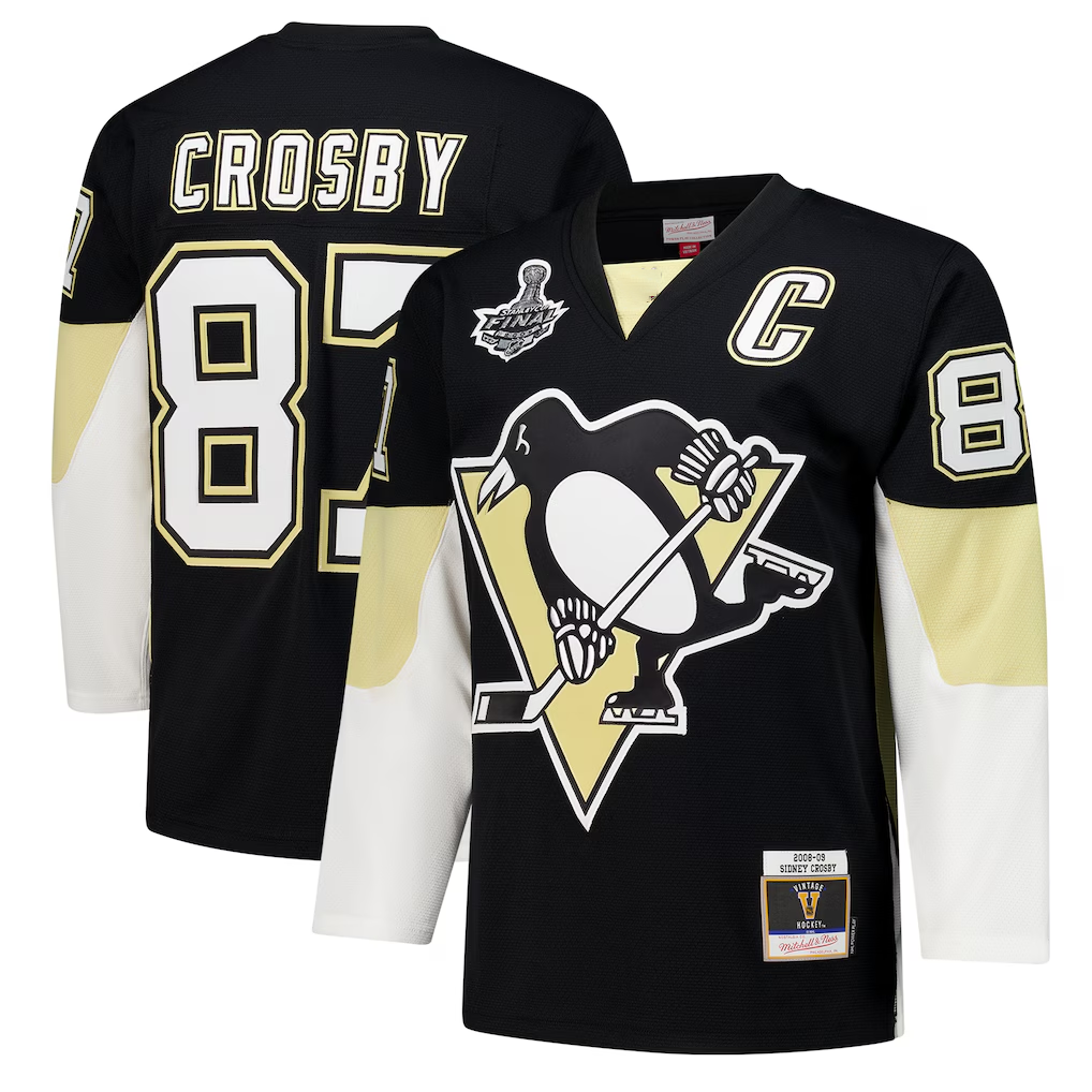 Cooneas P.Penguins #87 Sidney Crosby Black 2008 Power Play Jerseys