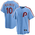Cooneas P.Phillies #10 J.T. Realmuto Player Light Blue Home Game Stitched Jerseys