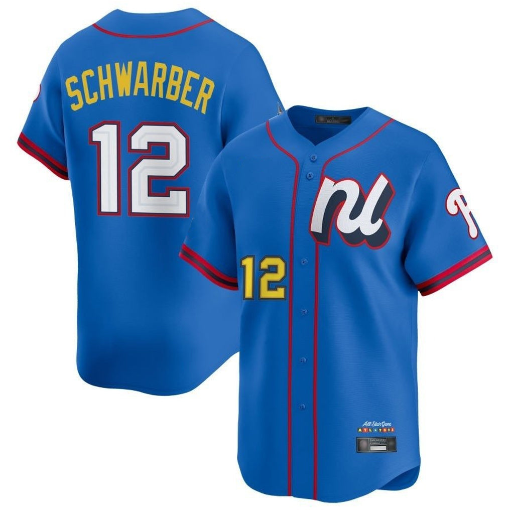 Cooneas P.Phillies #12 Kyle Schwarber Player Blue National League All-star Game Limited Stitched Jerseys