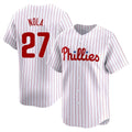 Cooneas P.Phillies #27 Aaron Nola Player White Home Limited Stitched Jerseys