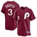 Cooneas P.Phillies #3 Bryce Harper Player Red Cooperstown Collection Limited Home Stitched Jerseys