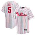 Cooneas P.Phillies #5 Bryson Stott Player White Home Game Stitched Jerseys
