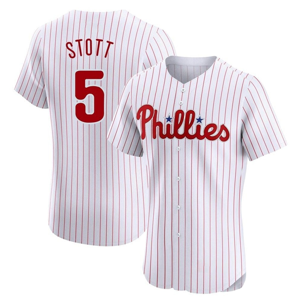 Cooneas P.Phillies #5 Bryson Stott Player White Home Limited Elite Stitched Jerseys