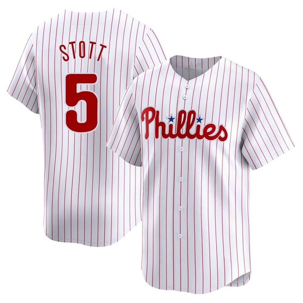 Cooneas P.Phillies #5 Bryson Stott Player White Home Limited Stitched Jerseys