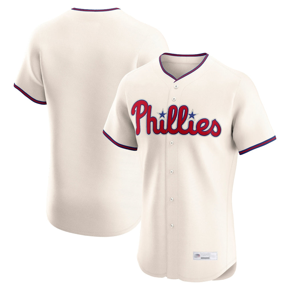 Cooneas P.Phillies Blank Player Cream Home Limited Elite Stitched Jerseys