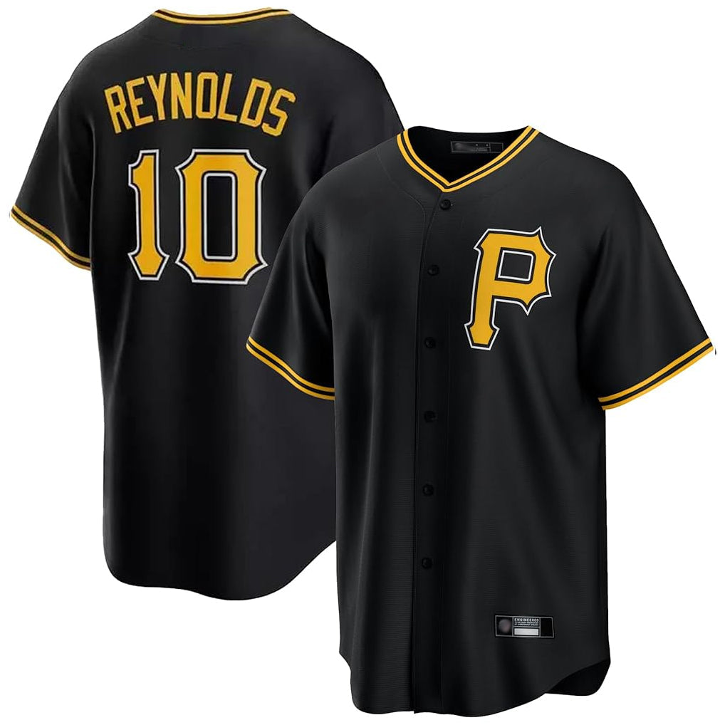 Cooneas P.Pirates #10 Bryan Reynolds Player Black Alternate 2025 Home Game Stitched Jerseys