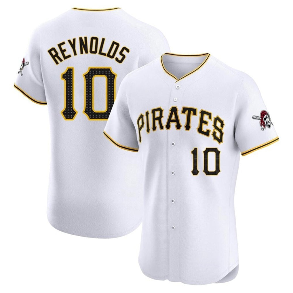 Cooneas P.Pirates #10 Bryan Reynolds Player White Home Limited Elite Stitched Jerseys
