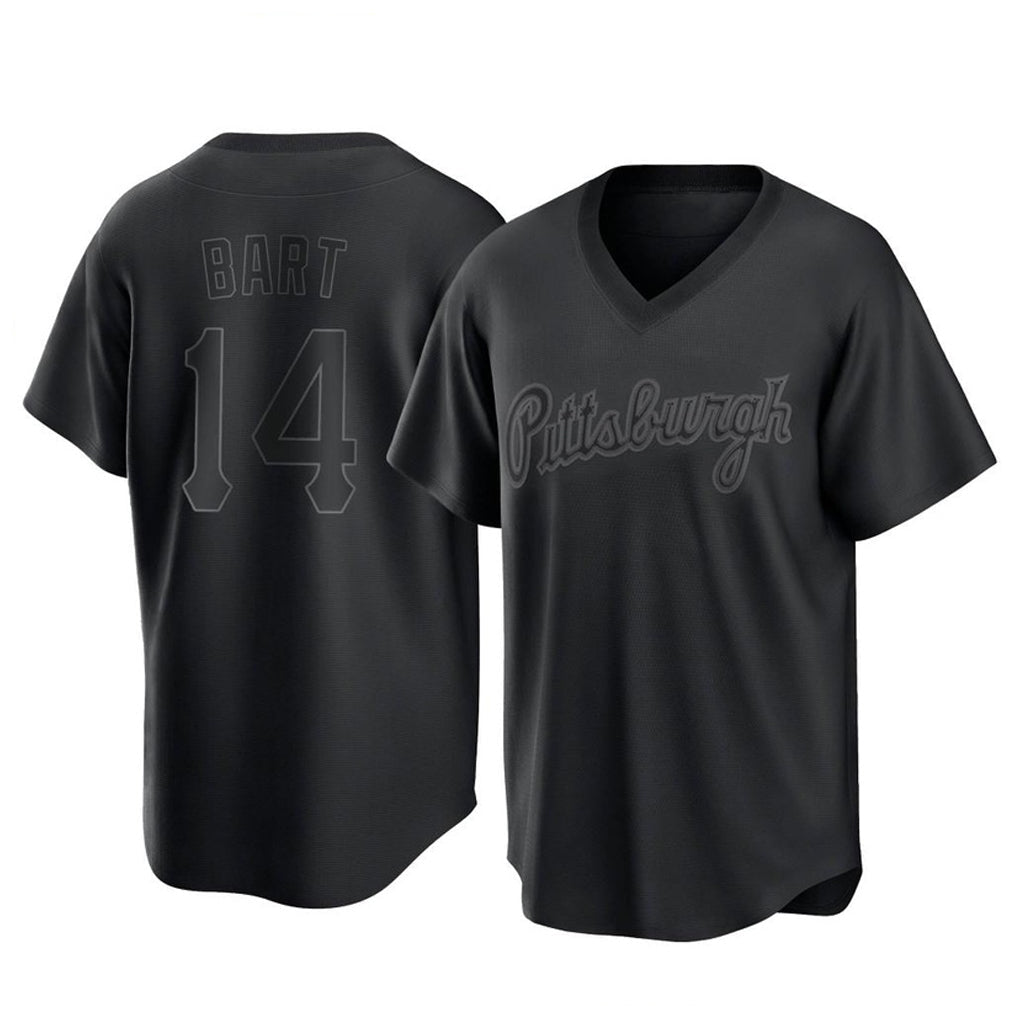 Cooneas P.Pirates #14 Joey Bart Player Black Fashion Home Game Stitched Jerseys