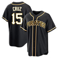 Cooneas P.Pirates #15 Oneil Cruz Player Black Fashion Out Home Game Stitched Jerseys