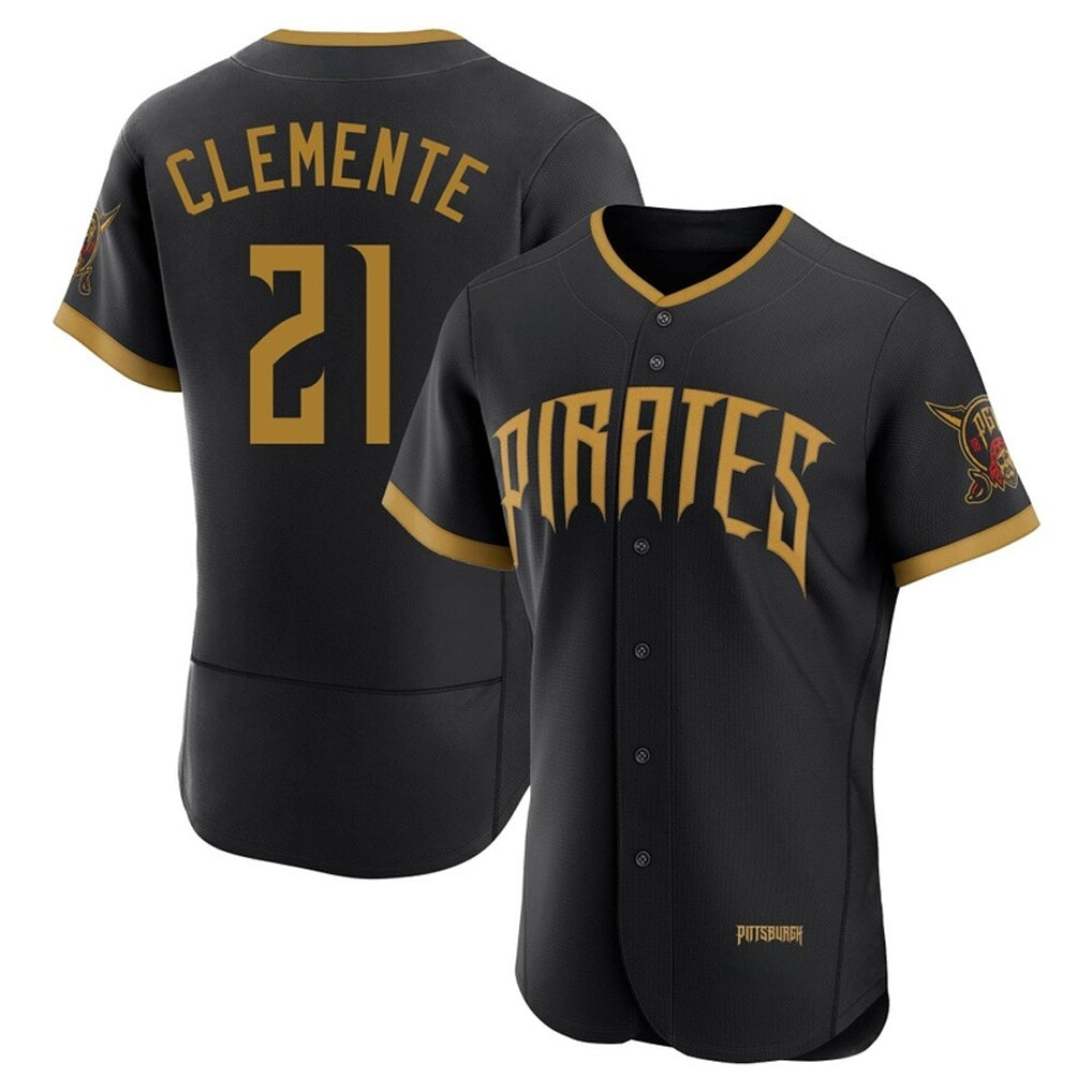 Cooneas P.Pirates #21 Roberto Clemente Player Black 2026 City Connect Home Limited Elite Stitched Jerseys