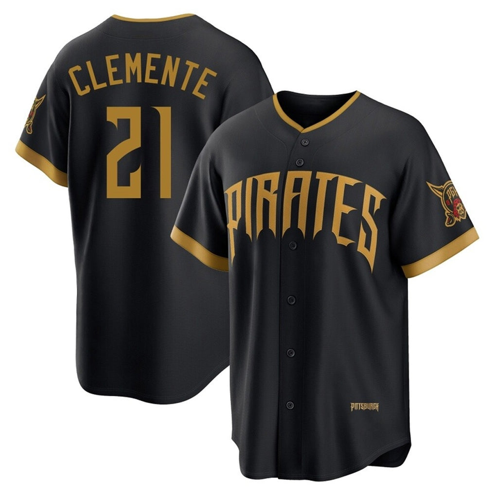 Cooneas P.Pirates #21 Roberto Clemente Player Black 2026 City Connect Home Limited Stitched Jerseys