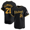 Cooneas P.Pirates #21 Roberto Clemente Player Black Alt Home Limited Stitched Jerseys