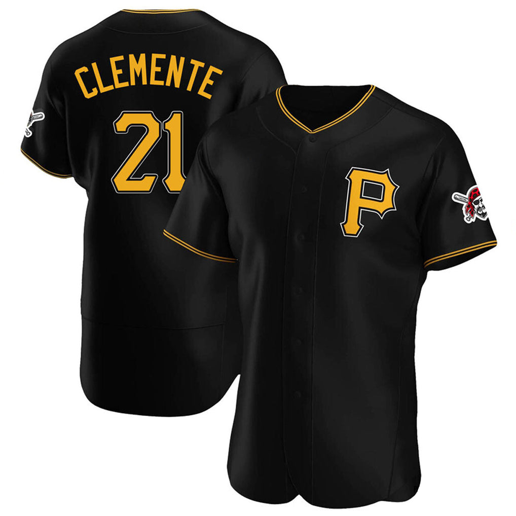 Cooneas P.Pirates #21 Roberto Clemente Player Black Alternate 2025 Home Limited Elite Stitched Jerseys
